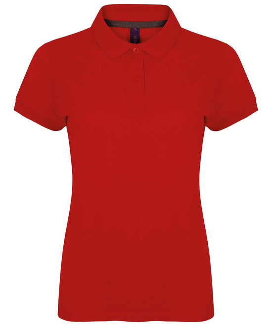 Classic Red - Women's micro-fine piqué polo shirt