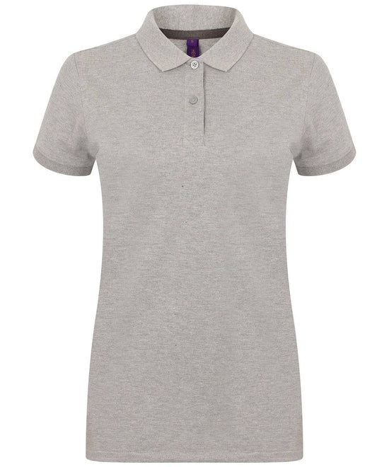 Heather Grey - Women's micro-fine piqué polo shirt