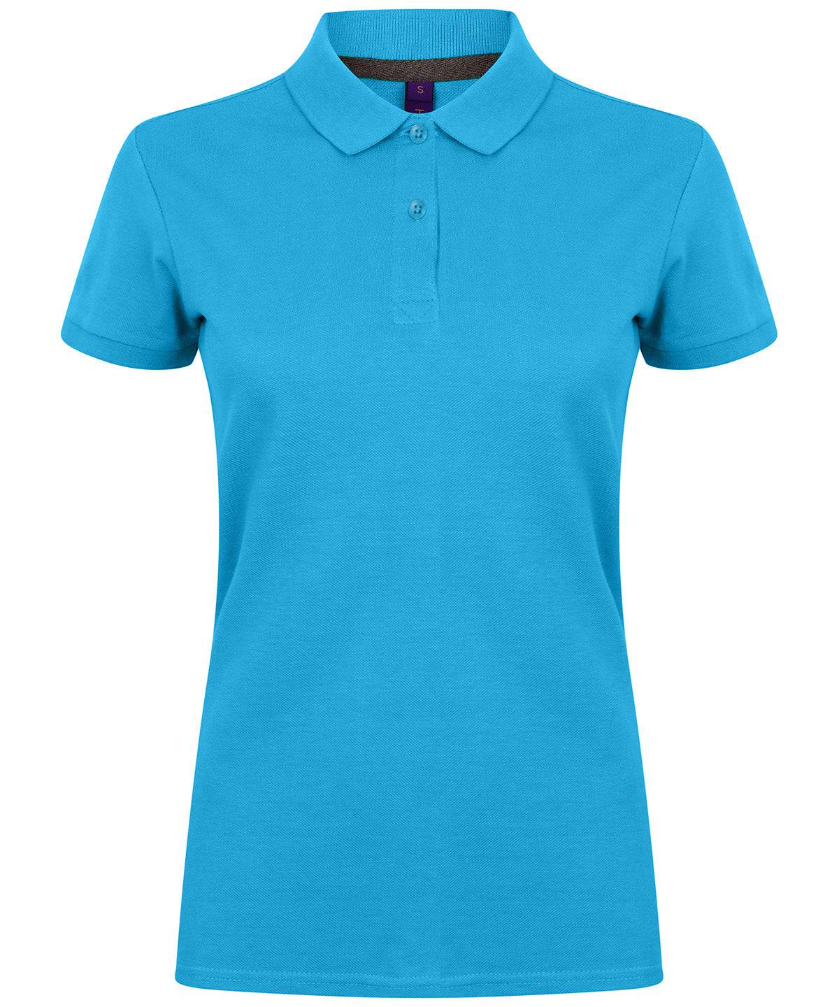 Sapphire Blue - Women's micro-fine piqué polo shirt