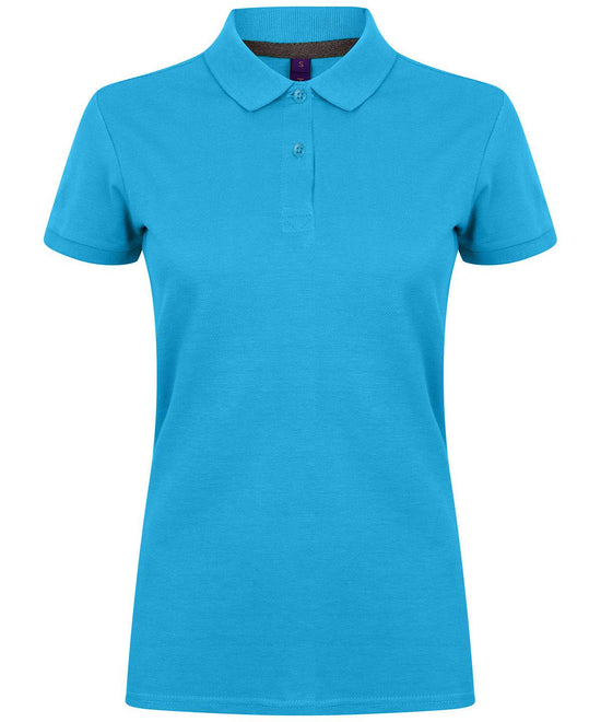 Sapphire Blue - Women's micro-fine piqué polo shirt