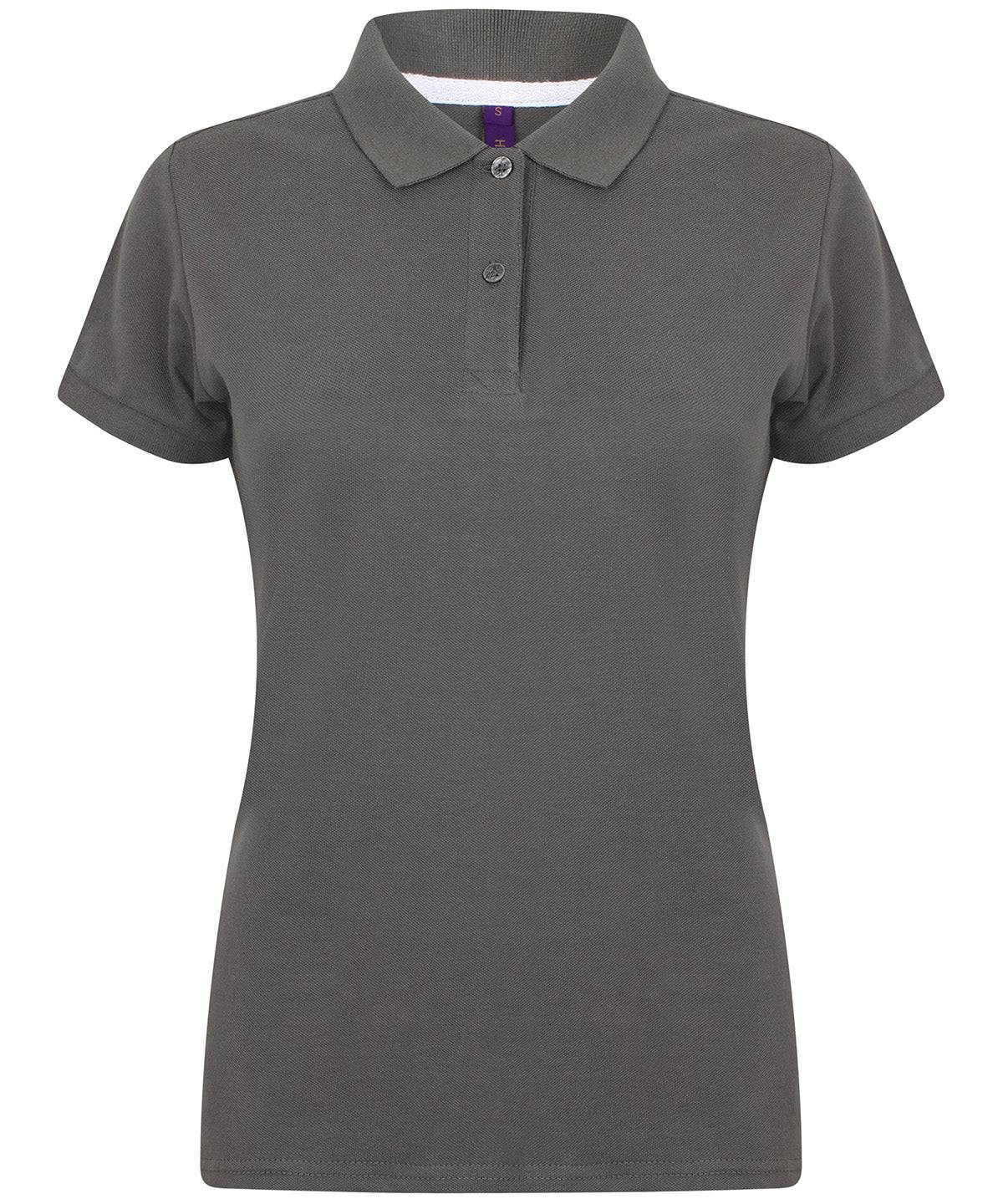 Steel Grey - Women's micro-fine piqué polo shirt