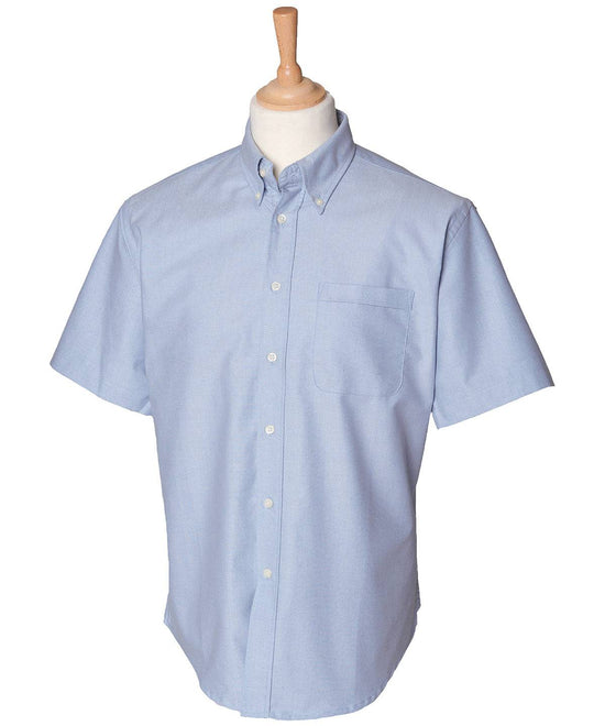 Blau* - Kurzärmliges klassisches Oxford-Hemd