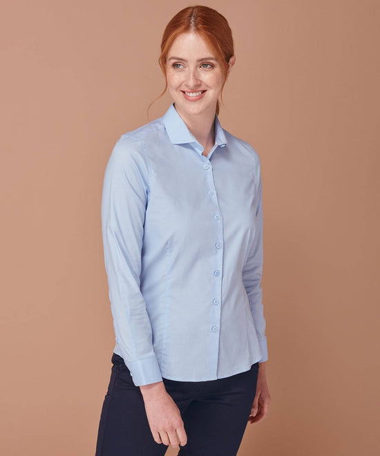 Charger l&amp;#39;image dans la galerie, Noir - Chemise extensible à manches longues pour femme

