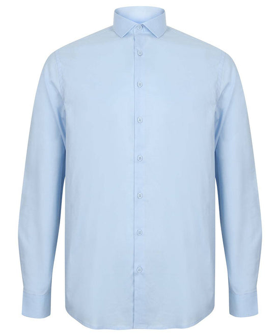 Light Blue - Long sleeve stretch shirt