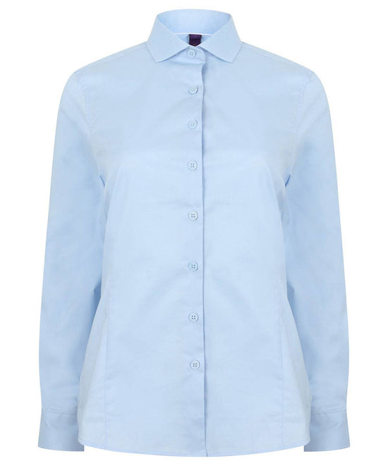 Light Blue - Women's long sleeve stretch shirt