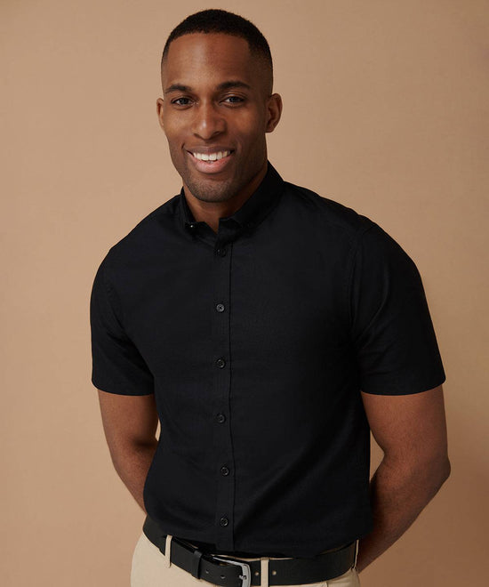 Charger l&amp;#39;image dans la galerie, Blanc - Chemise Oxford moderne à manches courtes
