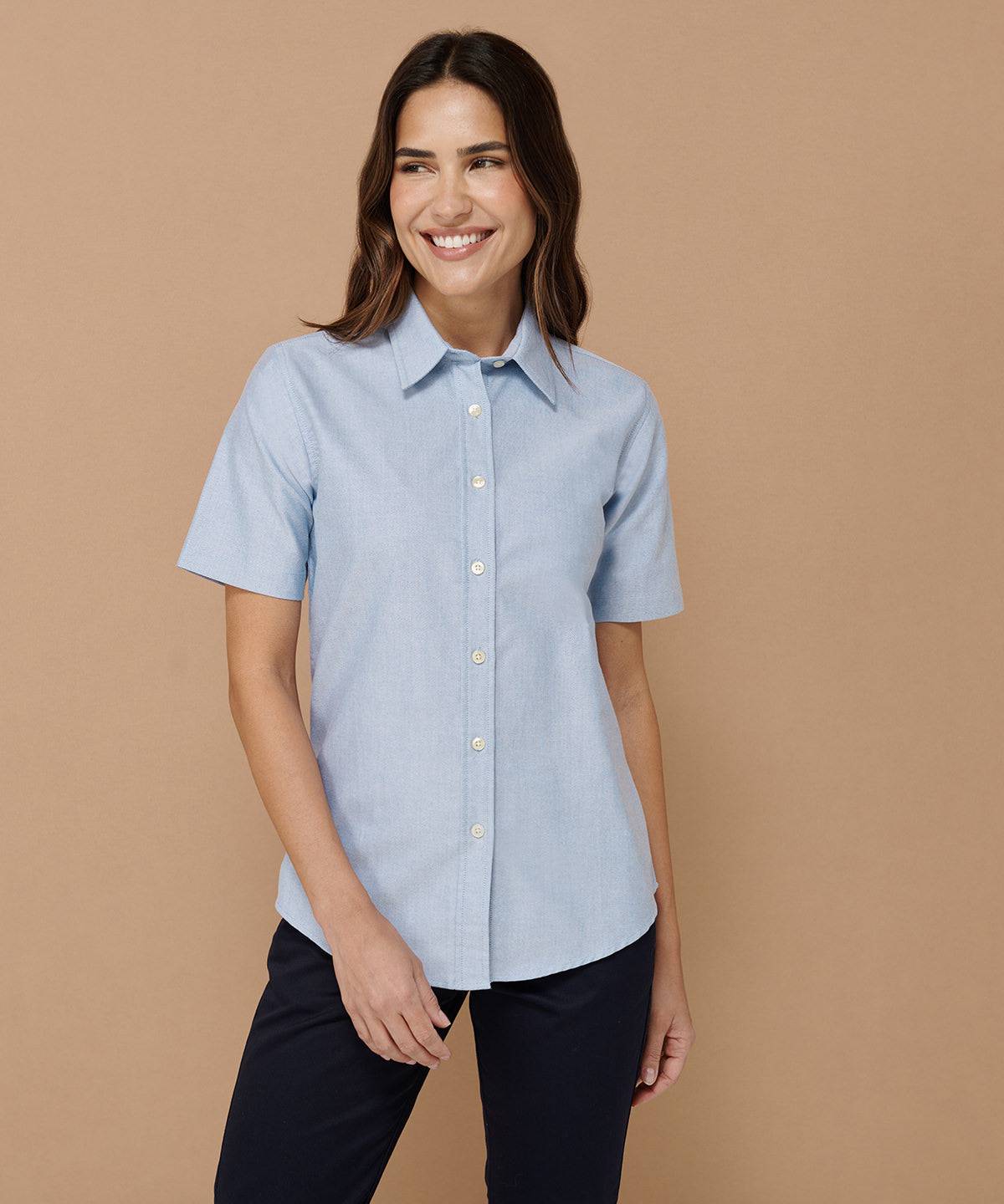 Blanc* - Chemise Oxford classique à manches courtes pour femme