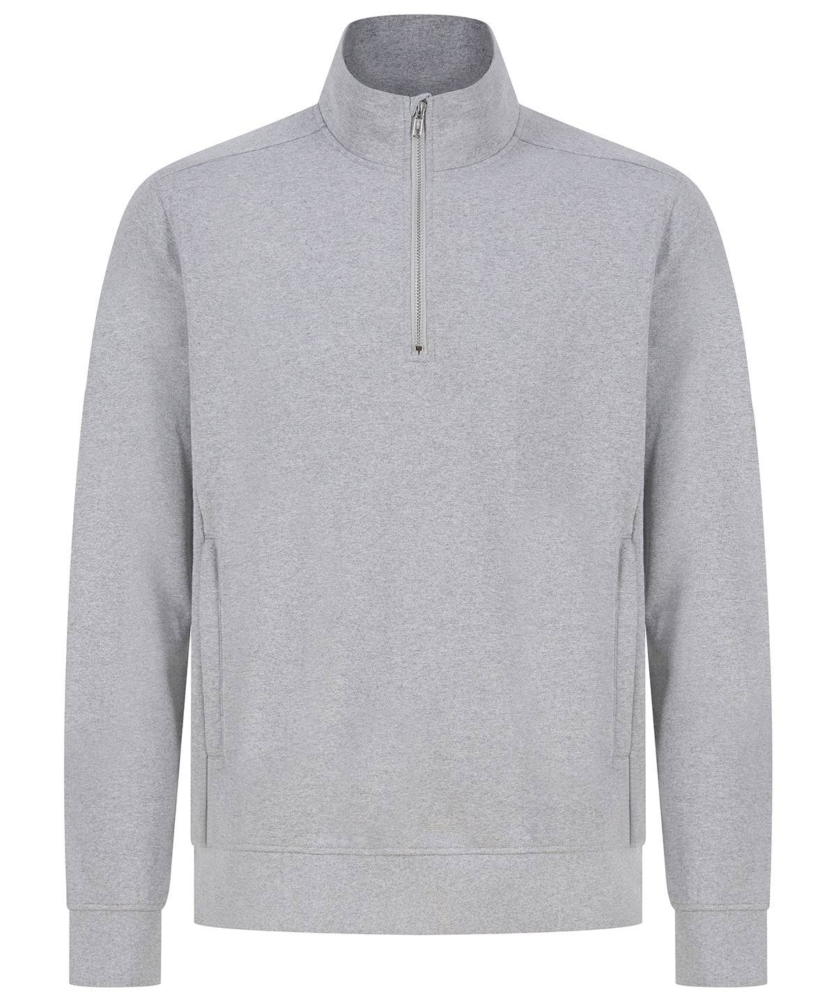 Heather Grey - Unisex sustainable ¼-zip sweatshirt