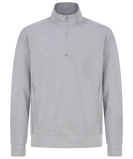 Heather Grey - Unisex sustainable ¼-zip sweatshirt