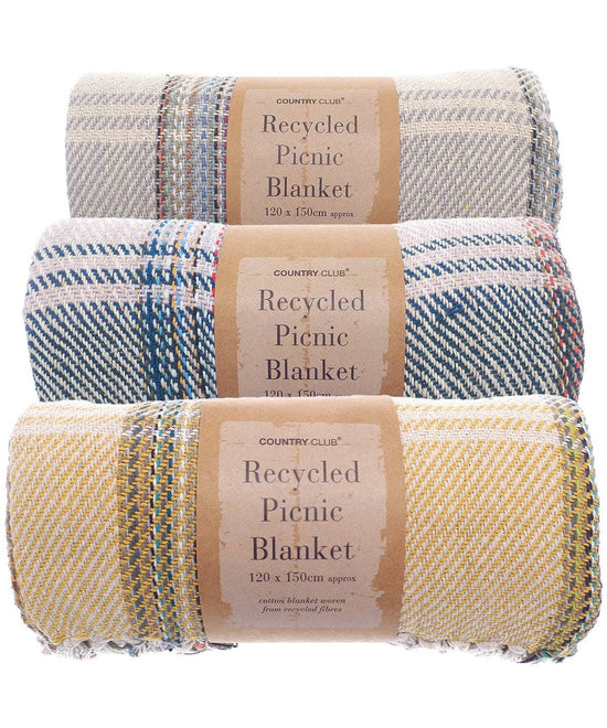 Mixed Fabric Colour - Recycled picnic blanket