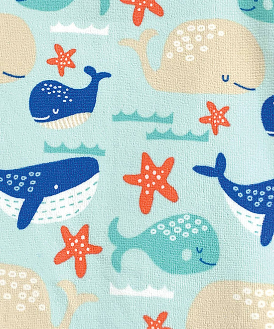 Whale - Toddler microfibre changing robe