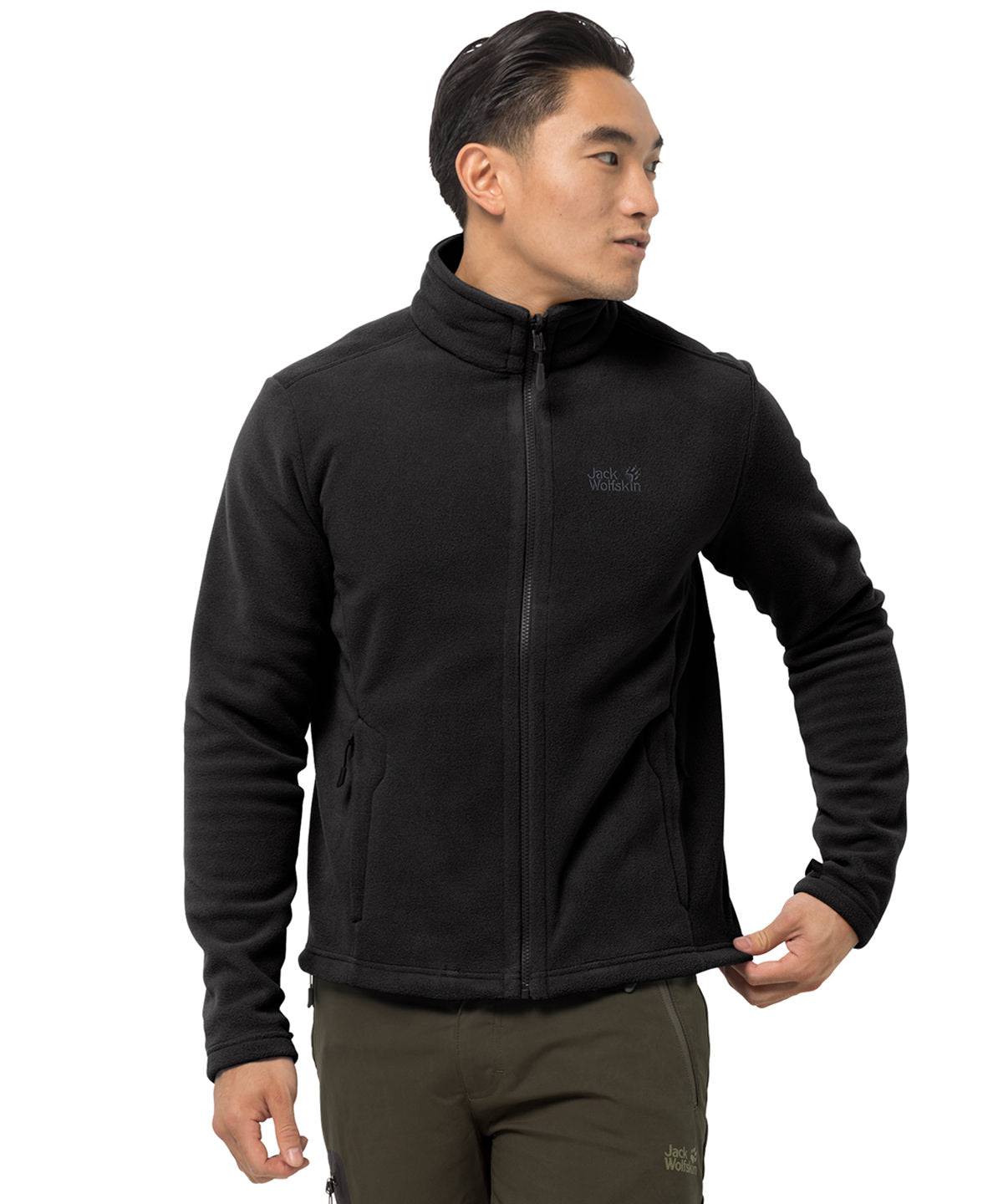 Black - Full-zip midweight fleece (OL)