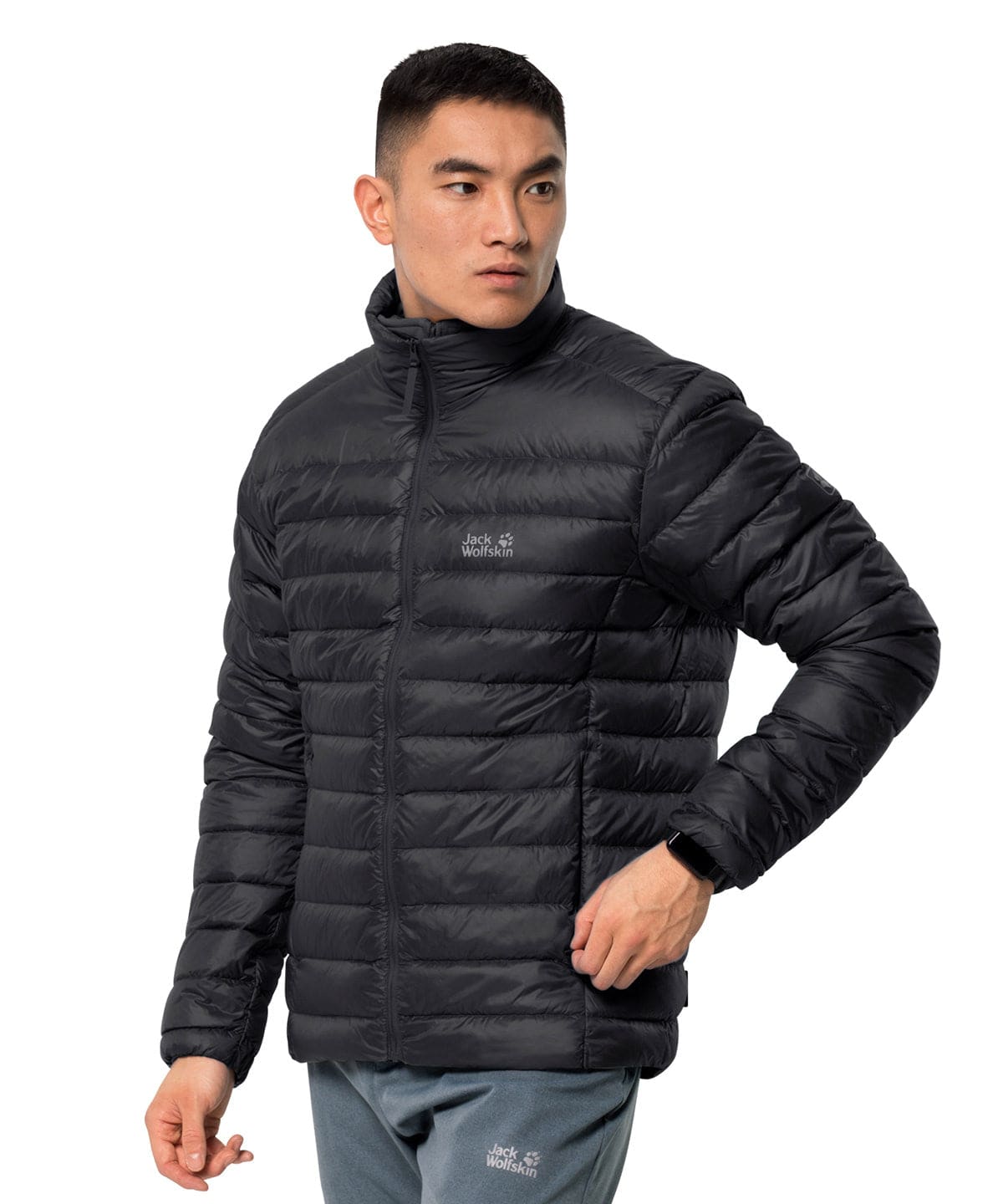 Black - Packable down jacket (OL)