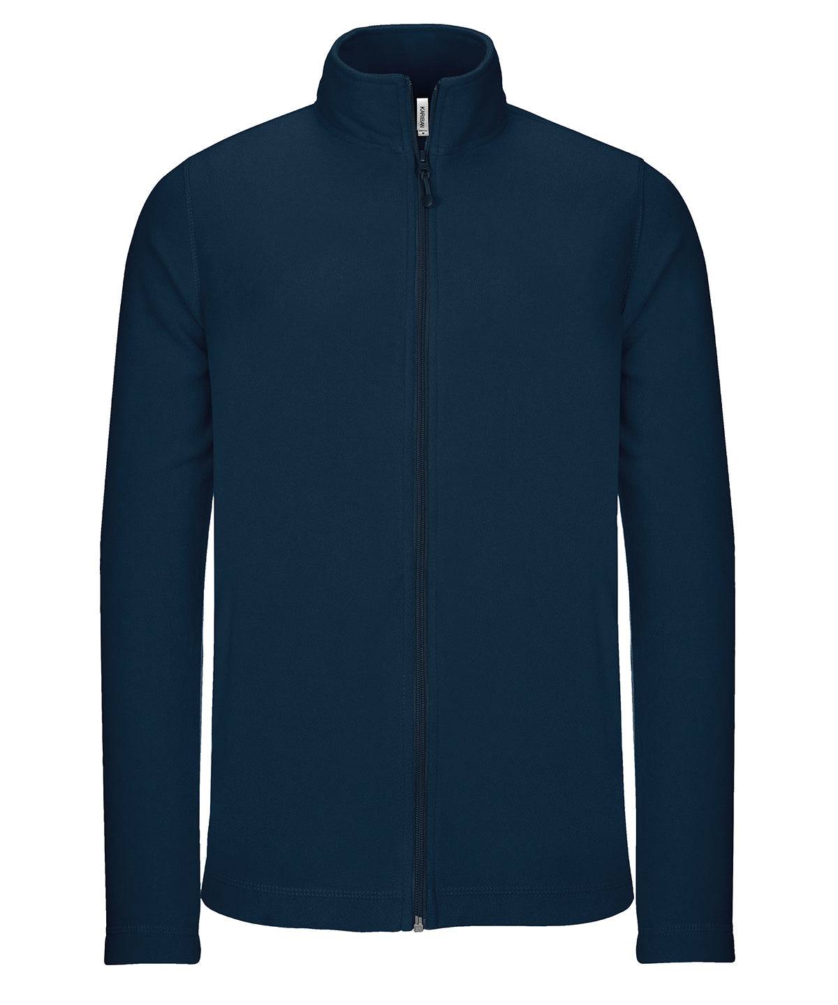 Navy - Full-zip microfleece jacket