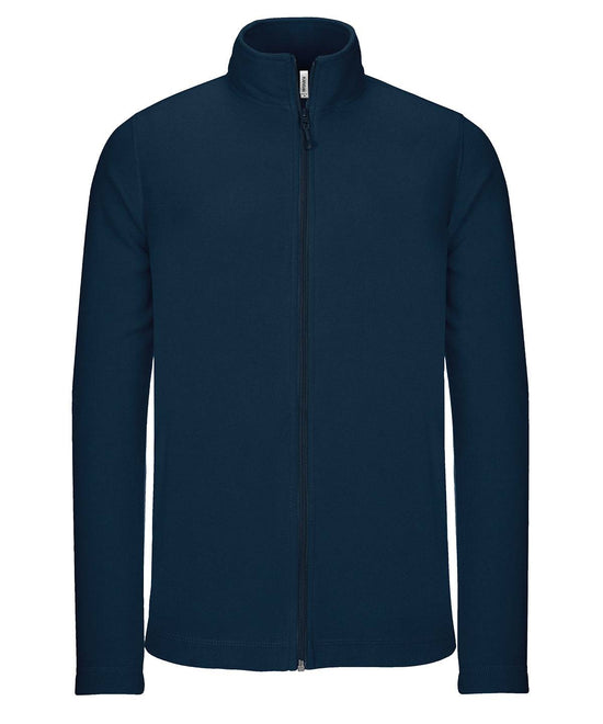 Navy - Full-zip microfleece jacket