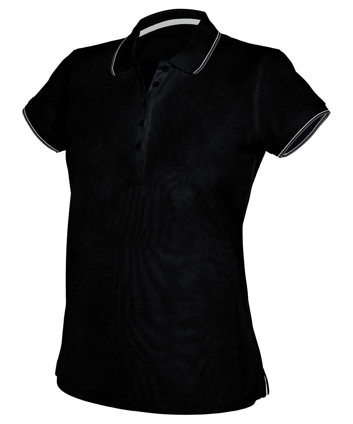 Black - Women's short sleeve polo shirt