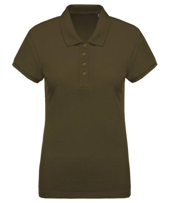 Moss Green - Ladies’ organic piqué short-sleeved polo shirt