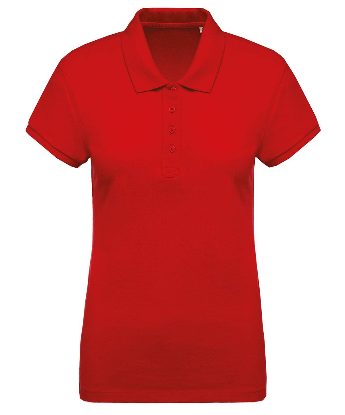 Red - Ladies’ organic piqué short-sleeved polo shirt