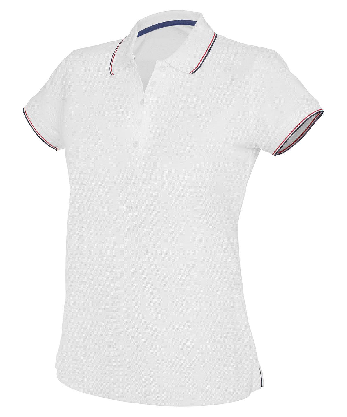 White - Women's short sleeve polo shirt