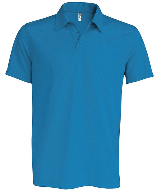 Aqua Blue - Men's short-sleeved polo shirt