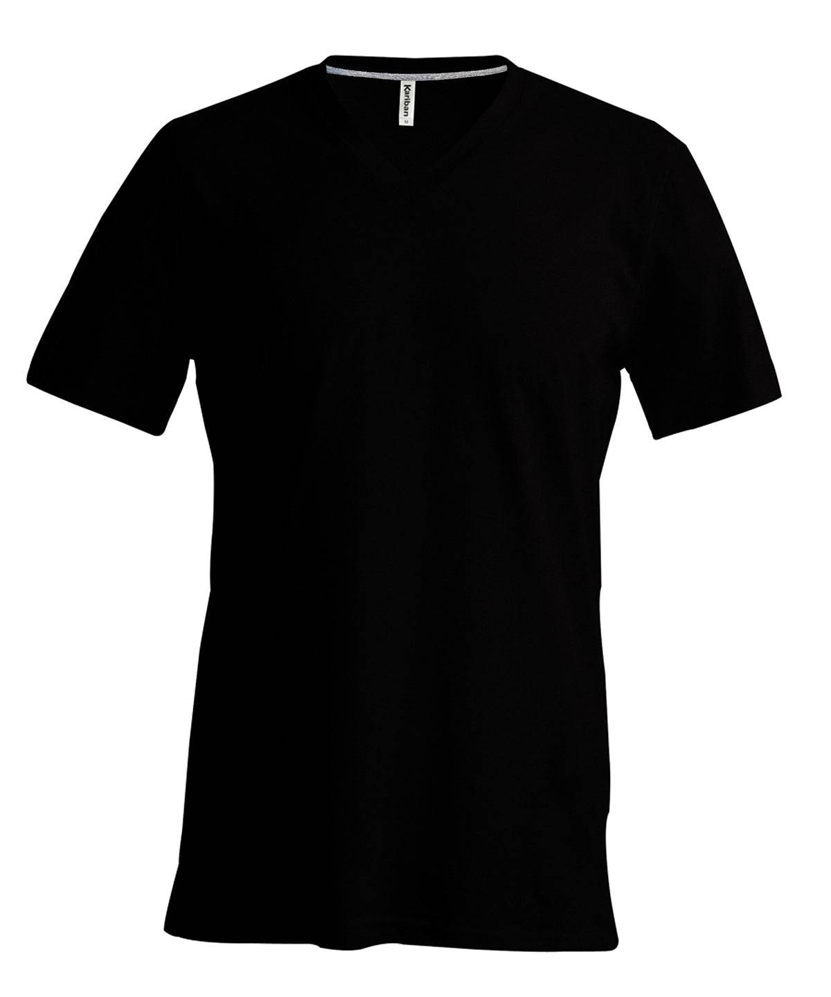 Black - Men's short-sleeved V-neck T-shirt