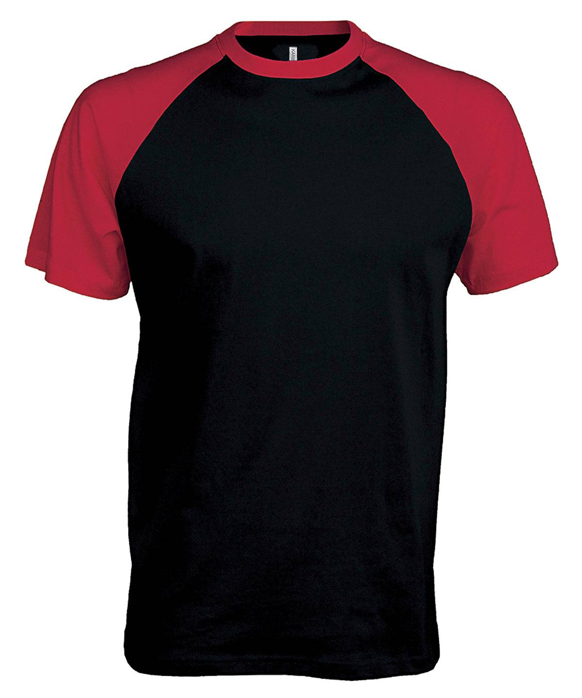 Black/Red - Baseball Short-sleeved two-tone T-shirt