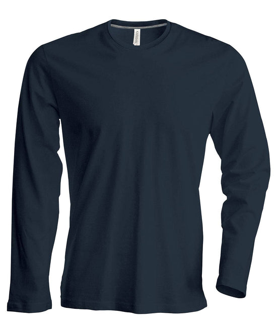 Dark Grey - Men's long-sleeved crew neck T-shirt