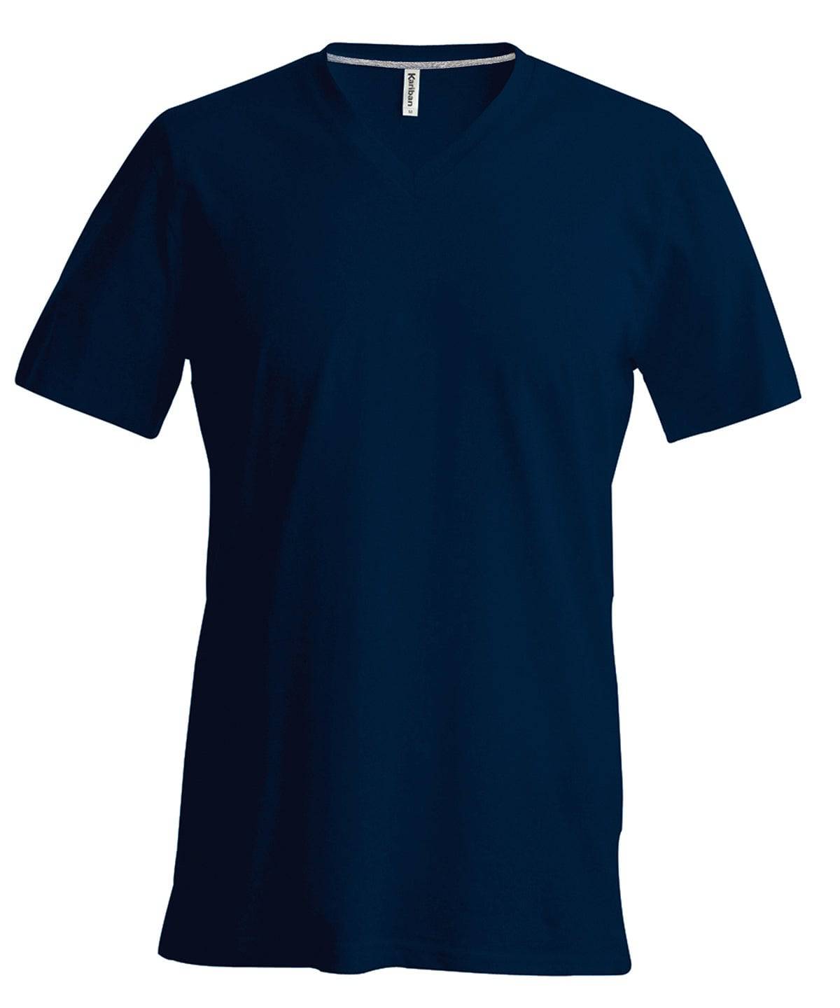 Navy - Men's short-sleeved V-neck T-shirt