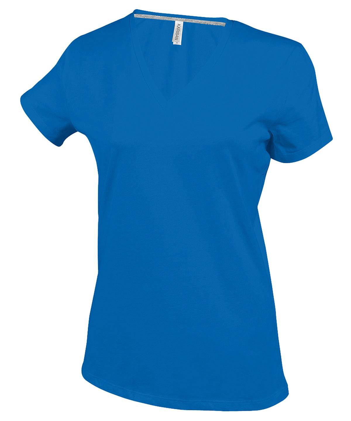 Royal Blue - Ladies' short-sleeved V-neck T-shirt