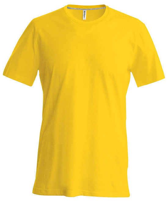 Yellow - Short-sleeved crew neck T-shirt