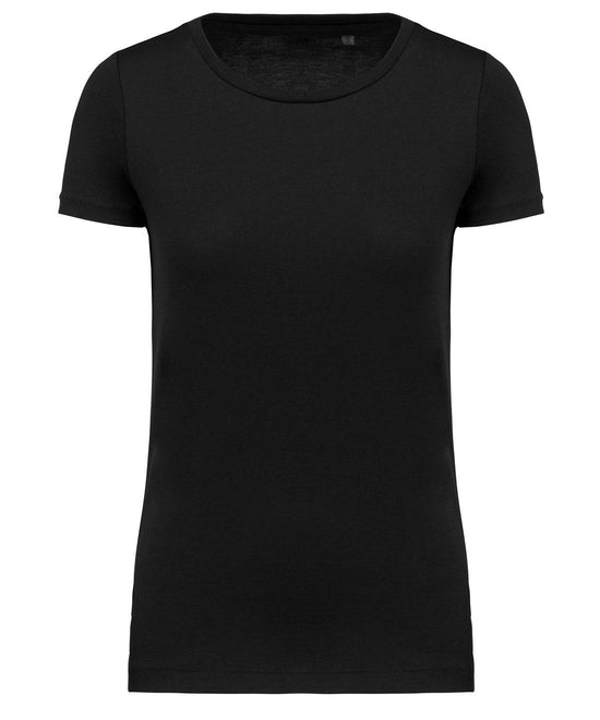 Black - Ladies' Supima® crew neck short sleeve t-shirt