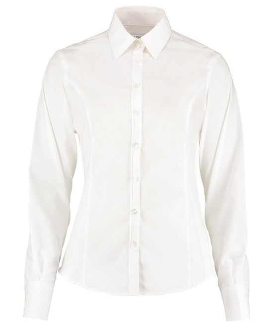 White* - Business blouse long-sleeved (tailored fit)