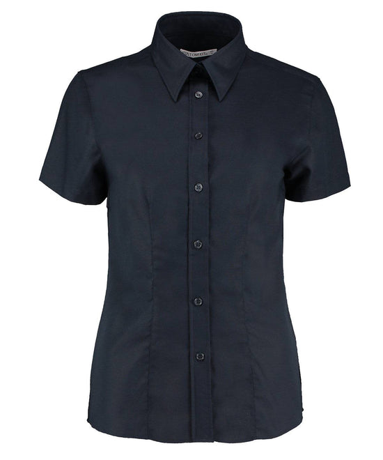 French Navy - Women's workplace Oxford blouse short-sleeved (tailored fit)