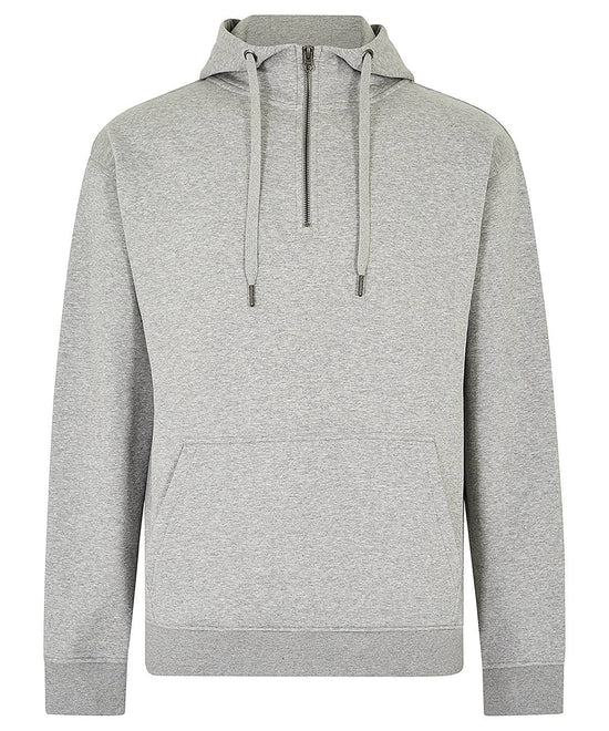 Heather Grey - Regular fit 1/4 zip hoodie