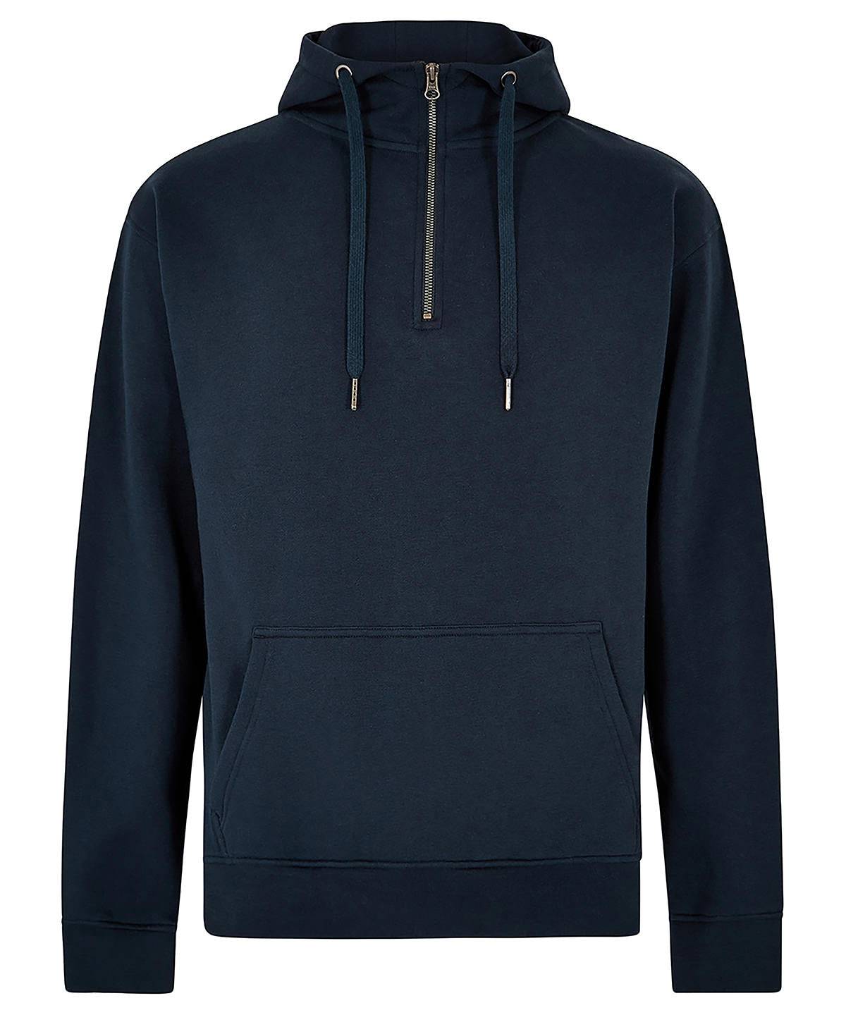 Navy - Regular fit 1/4 zip hoodie