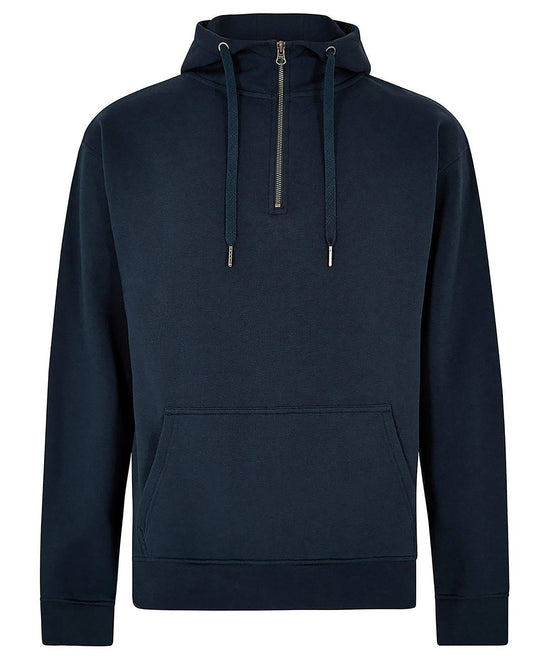 Navy - Regular fit 1/4 zip hoodie