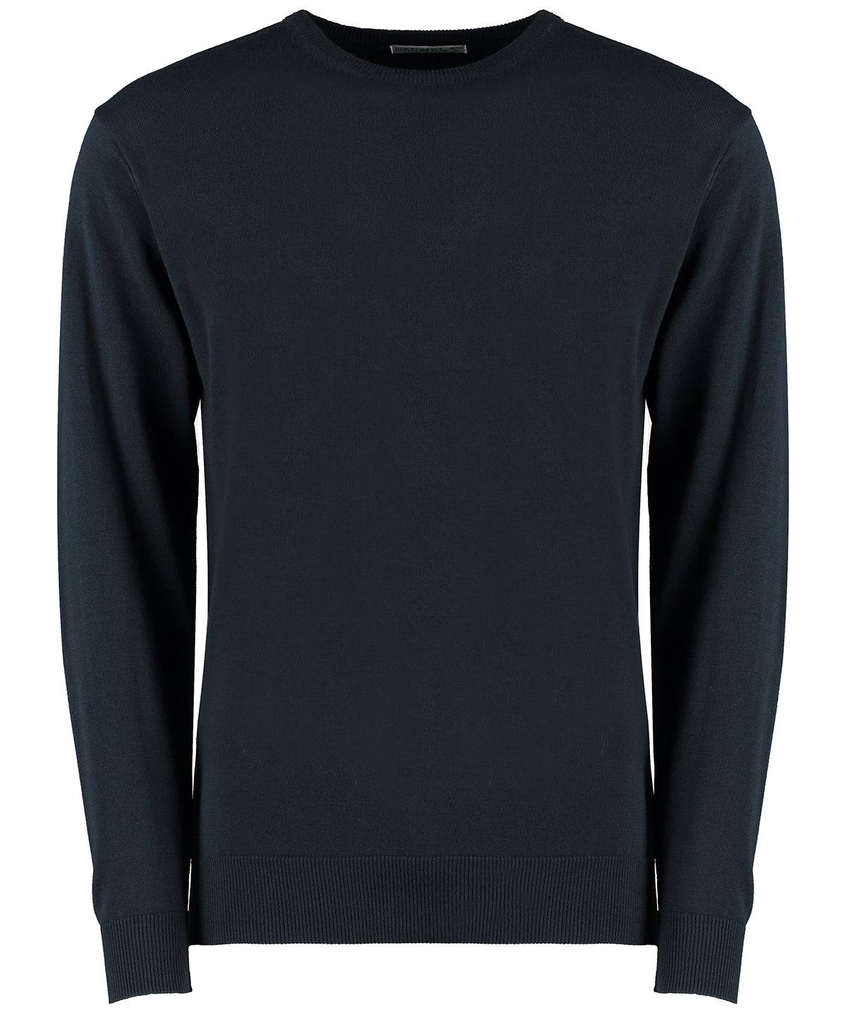 Navy - Regular fit Arundel crew neck sweater