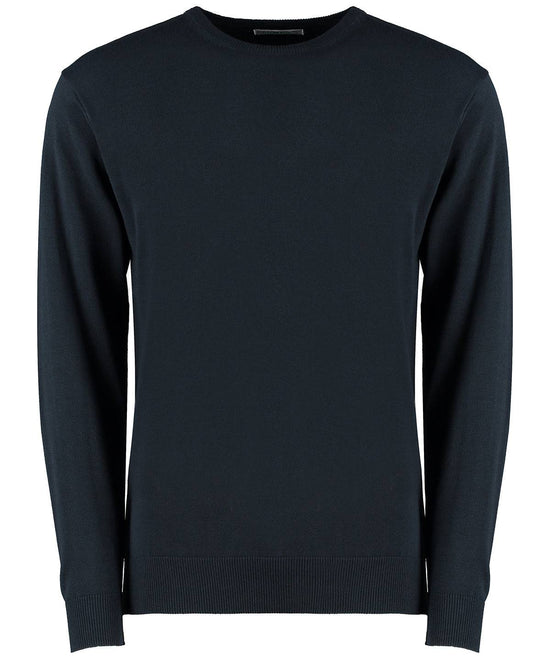 Navy - Regular fit Arundel crew neck sweater