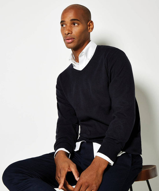 Navy - Arundel v-neck sweater long sleeve (classic fit)