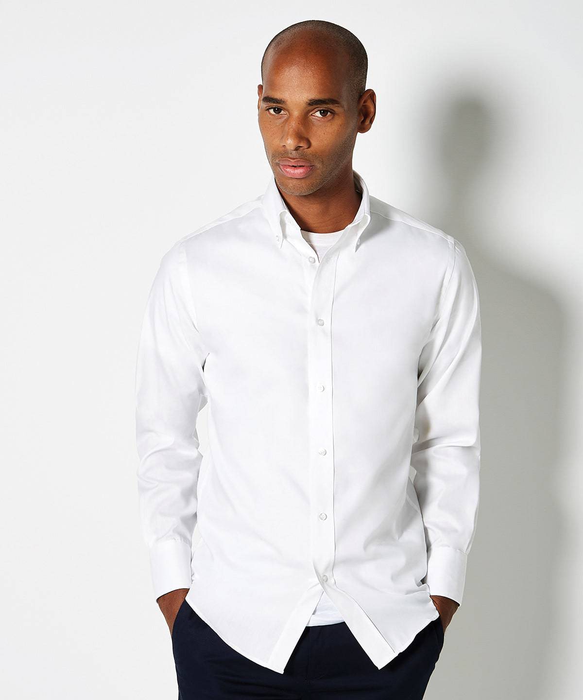 White* - Premium Oxford shirt long-sleeved (tailored fit)