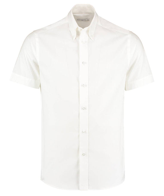 White* - Premium Oxford shirt short-sleeved (tailored fit)