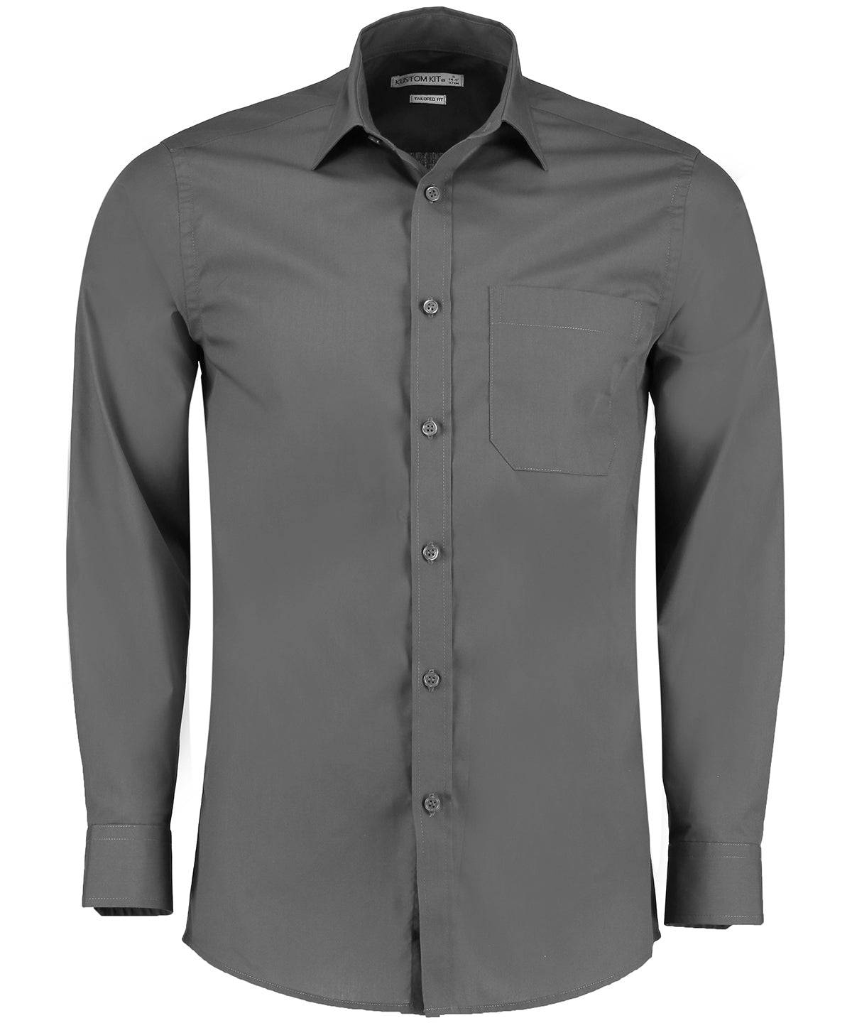 Graphite - Poplin shirt long-sleeved (tailored fit)