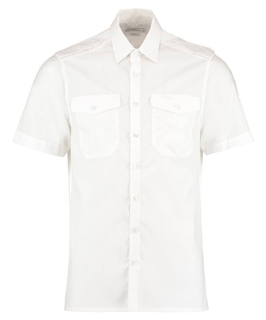 White - Pilot shirt short-sleeved (tailored fit)