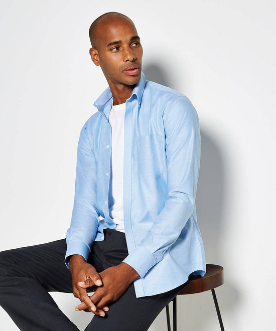 Light Blue - Slim fit workwear Oxford shirt long-sleeved (slim fit)