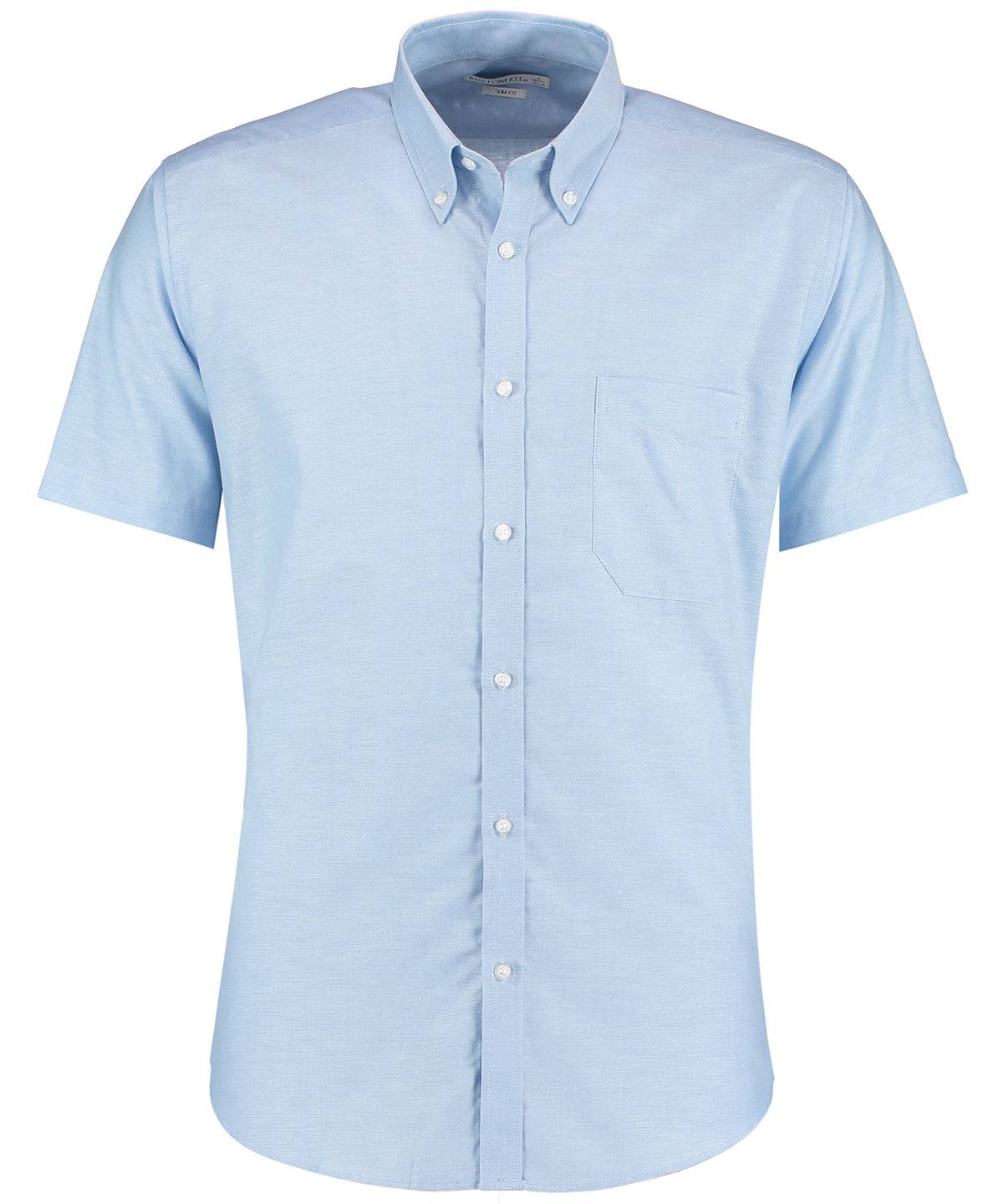 Light Blue - Slim fit workwear Oxford shirt short sleeve