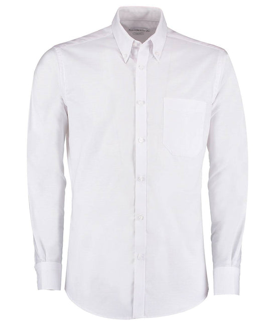 White - Slim fit workwear Oxford shirt long-sleeved (slim fit)