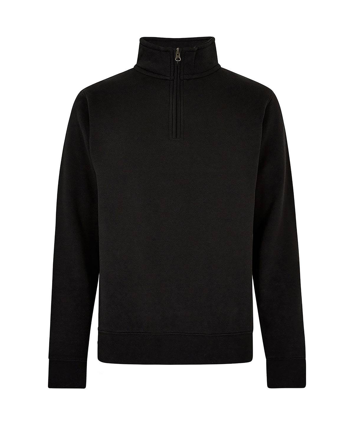 Black - Regular fit ¼-zip sweatshirt