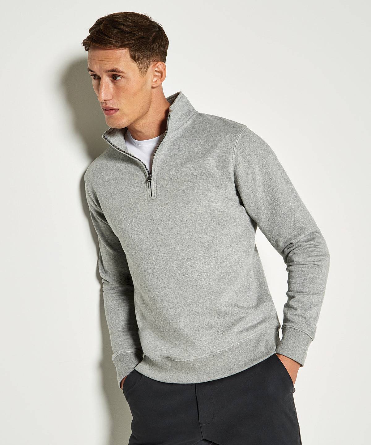 Black - Regular fit ¼-zip sweatshirt