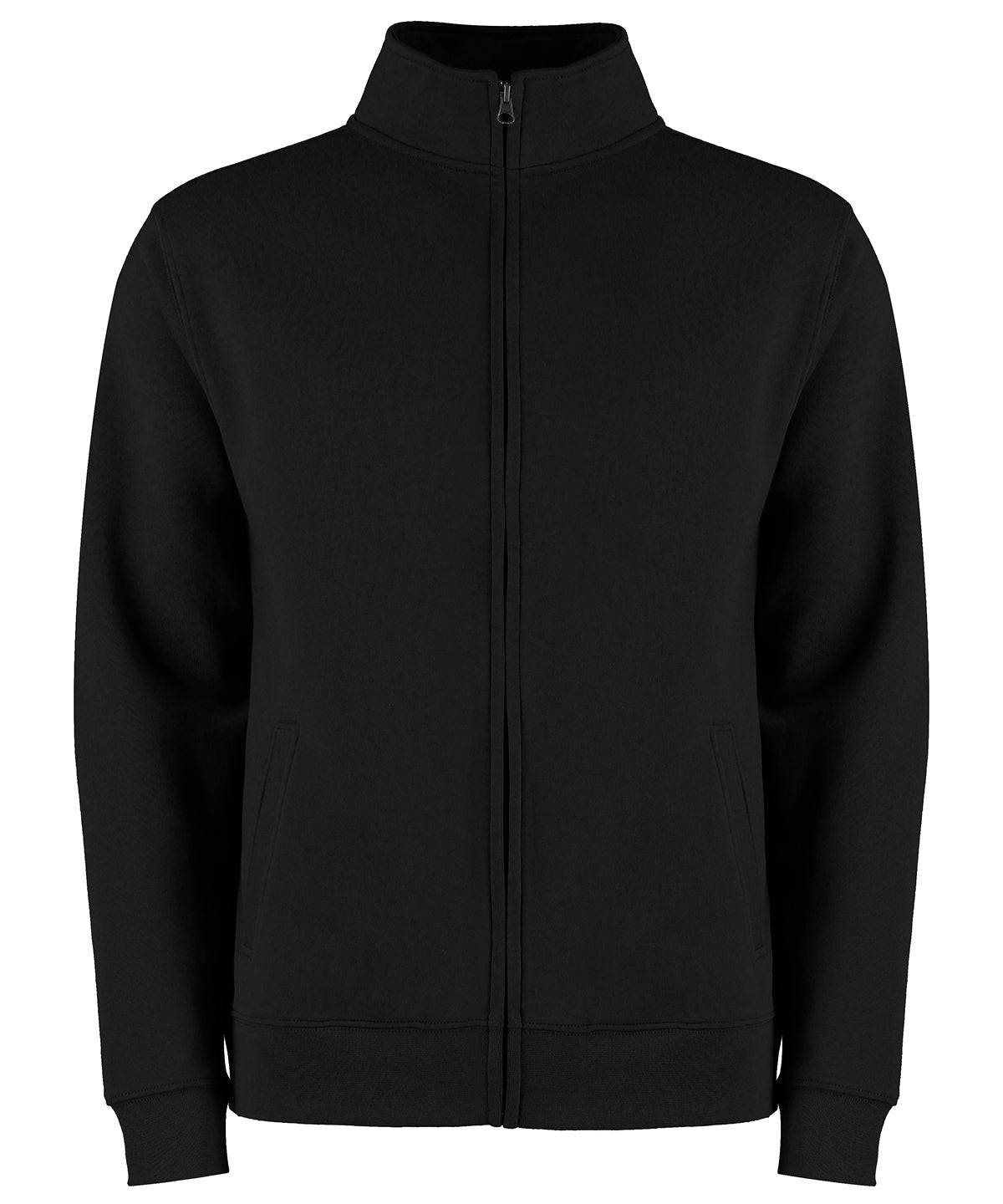 Black - Regular fit zipped sweatshirt