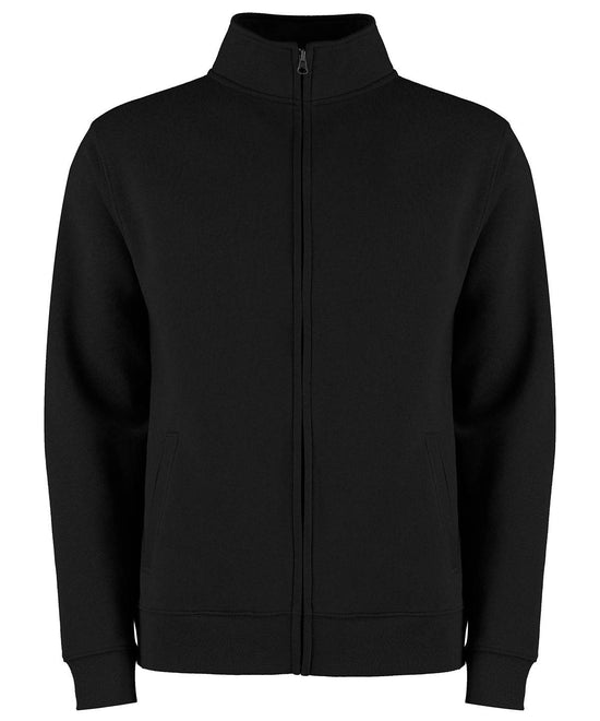 Black - Regular fit zipped sweatshirt